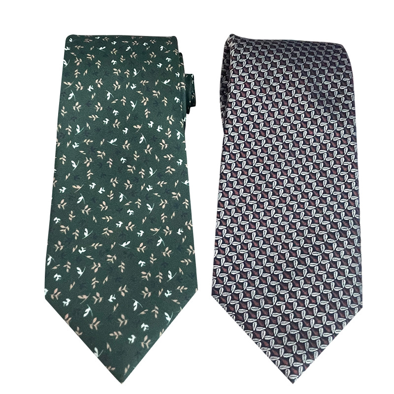 シルク绢糸ジャカードプリントネクタイファッション流行クラシック7.8センチ大頭ネクタイスポットネクタイ