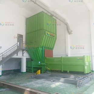 Horizontal Straight Press Garbage Compression Station Equipment 20 Cubic Meter Garbage Collection Compressor Fully Enclosed Garbage Compressing Station
