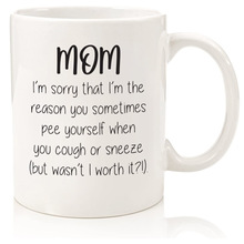 陶瓷11OZ白杯热转印马克杯子印制logo亚马逊热销礼品杯子送父母