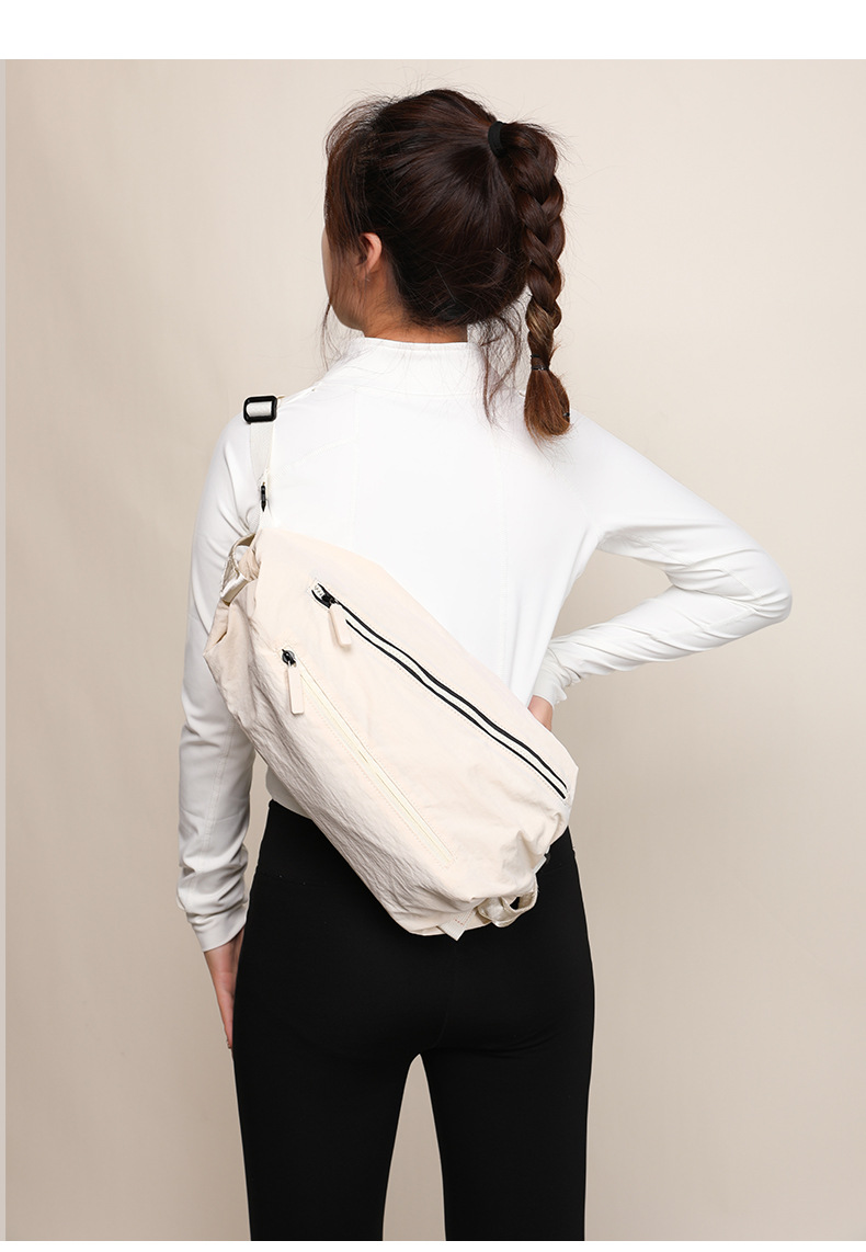 Nieuwe nylon crossbody multifunctionele fitnesstas met grote capaciteit borsttas voor mannen en vrouwen met rugzakken_voghion.com