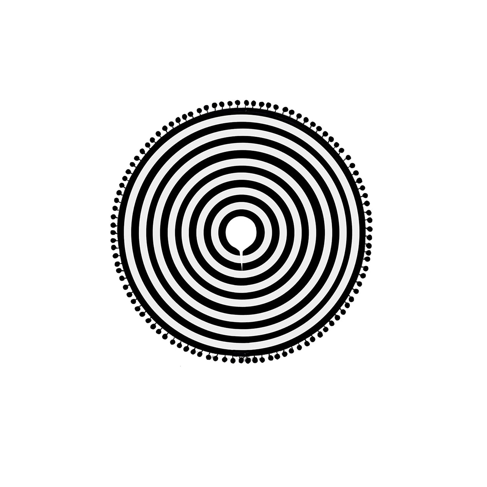 Decoración de falda de árbol de Halloween transfronteriza de rayas negras y blancas delantal de árbol de Navidad atmósfera festiva con artículos de decoración