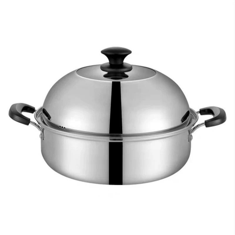Stainless steel sauna pot steamer sauna chicken pot sauna fish pot double-layer steamer beef soup steamer