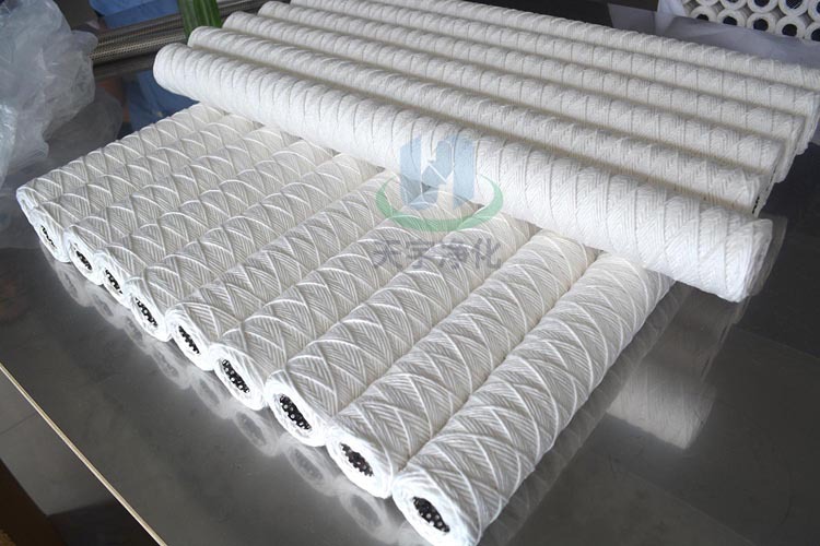 PP线绕塑料不锈钢骨架过滤芯  40英寸 5微米 10英寸 20英寸