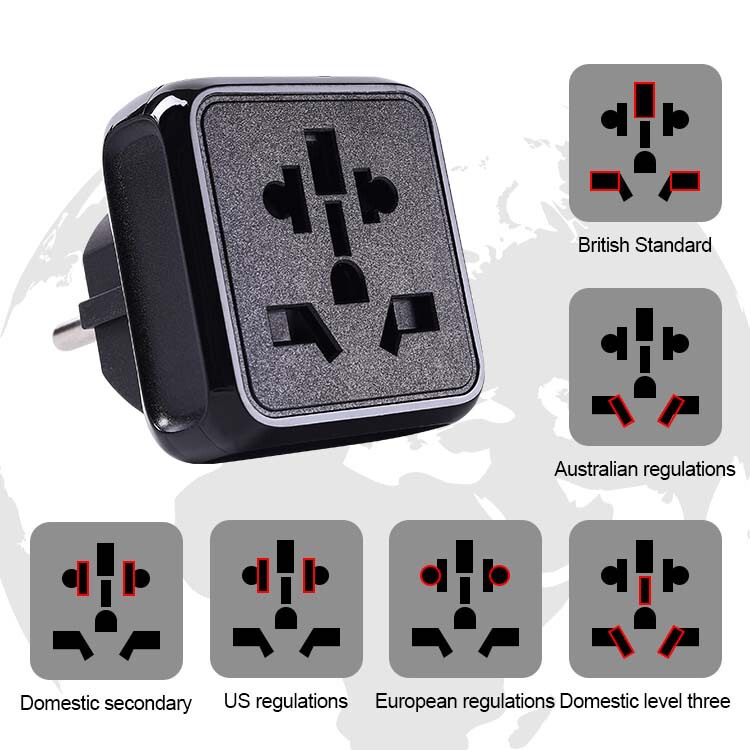 Leci Socket International Universal Household Travel Conversion Socket British Standard European Standard American Standard Australian Standard Universal Conversion Plug