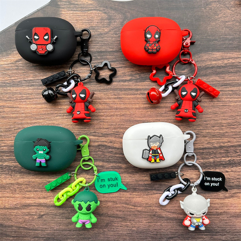 Suitable for honor pro MOECEN X5e Real Wireless Bluetooth headset foreign trade cartoon protective case silicone soft case