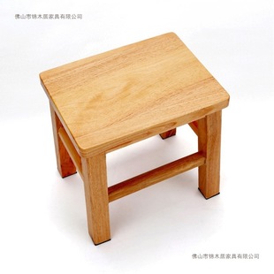 Solid Wood Small Stool for Home Use, Adult Low Stool, Solid Wood Small Square Stool, Wooden Bench Chair, Small Wooden Stool, Cool Board Chair, Rubber Wood