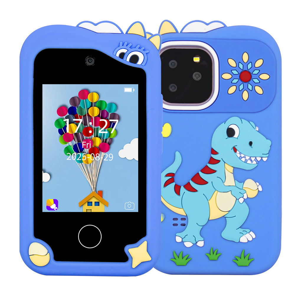Dinosaurios Caballo Arcoíris Fotografía Video Juegos Regalos Puzzles Máquina de Educación Primaria Pantalla táctil Cámara de teléfono móvil para niños image 5