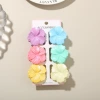 #7 Mixed Color A Style [Set of 6 with Cards] 4cm Pearlescent Hibiscus Flower Style