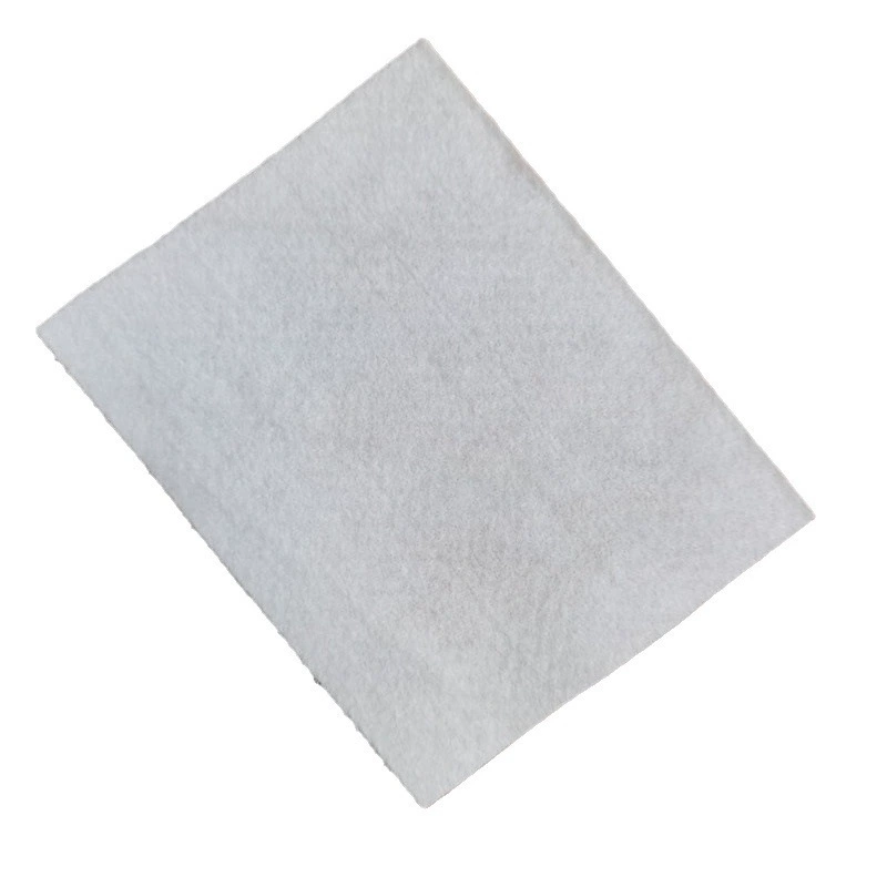 Белый геотекстиль против просачивания, дорожное обслуживание, дренаж и фильтрация, геотекстиль, защита речного откоса, защита откоса, нетканое полотно