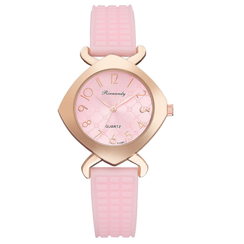 2023 New Women's Silicone Quartz Watch Square Case Round Dial Female Student Silicone Tape Watch Retail Wholesale Available