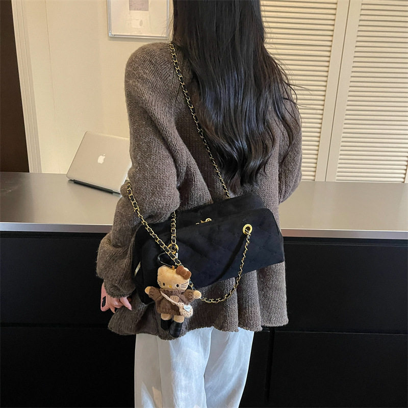 Túi xách nữ cỡ lớn dáng kẹp nách họa tiết da báo phong cách thanh lịch — Kaki không có mặt dây chuyền, Leopard sọc nâu không có mặt dây chuyền, Màu nâu không có mặt dây chuyền, Đen không có mặt dây chuyền chi tiết 28