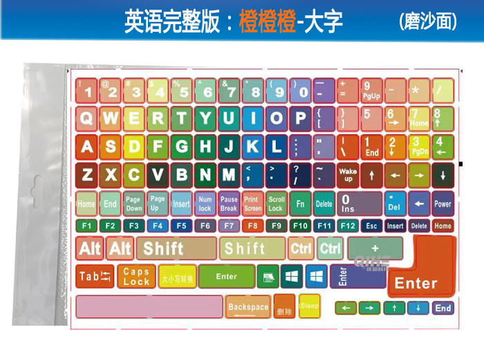 Calcomanía a Color para Teclado de Computadora Portátil de PVC Autoadhesiva image 26