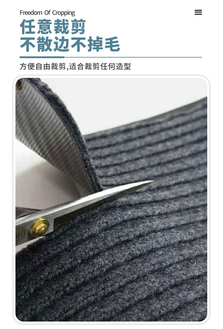 Double Stripe PVC Entry Doormat 60x90cm Dark Grey Non Slip Absorbent Floor Mat for Doorway Hallway specifications