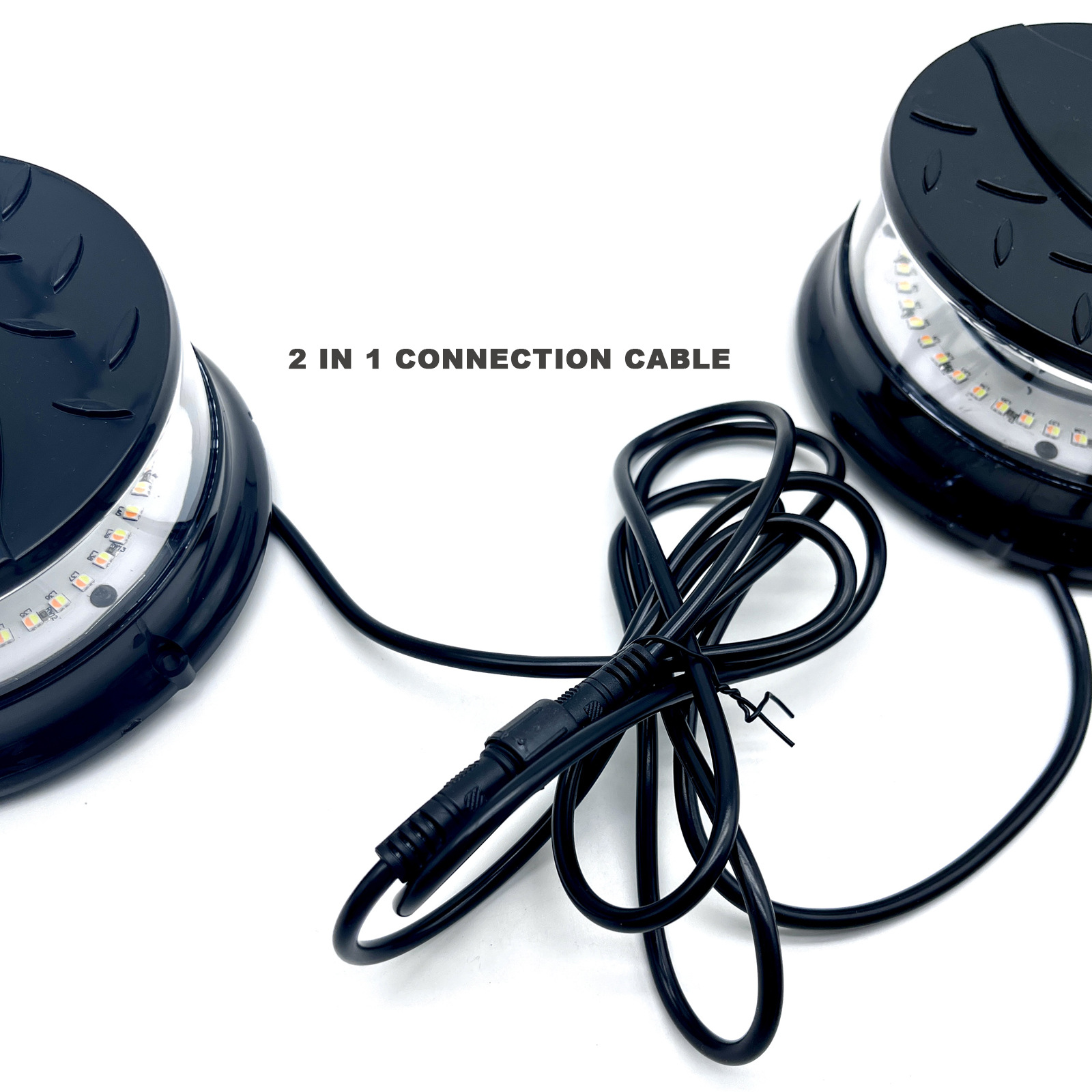 One-To-Two Alarm Led Light, Roof Atmosphere Warning, Waterproof, Color-Changing Emergency Strobe Light with Strong Magnetic Base