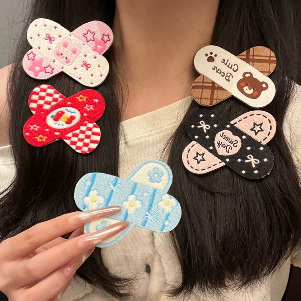 Creative 2D Band-Aid Magic Tape, Cute and Fresh for Girls, Seamless Bangs Sticker for Tidying and Organizing Hair