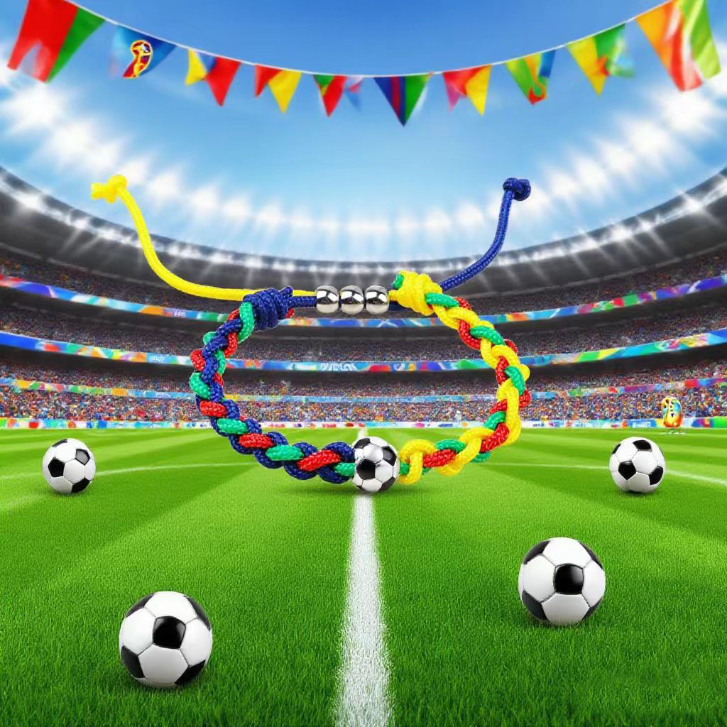 Cross-Border World Cup Ball Series Bracelet Basketball Football Rugby Volleyball Baseball Soft Pottery Paracord Braided Bracelet