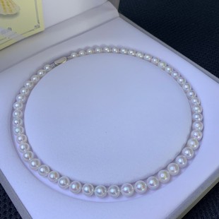Zhuji freshwater pearl necklace high quality round natural seedless mother chain 6-10mm finished wholesale