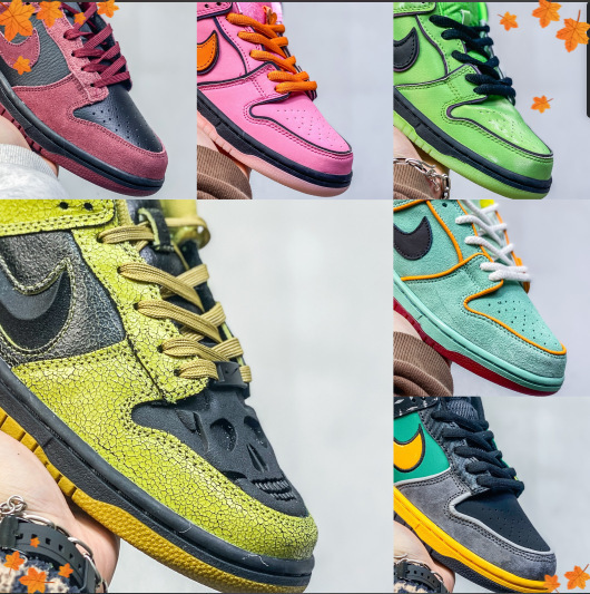 Putian Pure Original High Version Dunk Purple Green Orange dark blue Lobster Dunk Series Low-top Casual Sports Skateboard Shoes