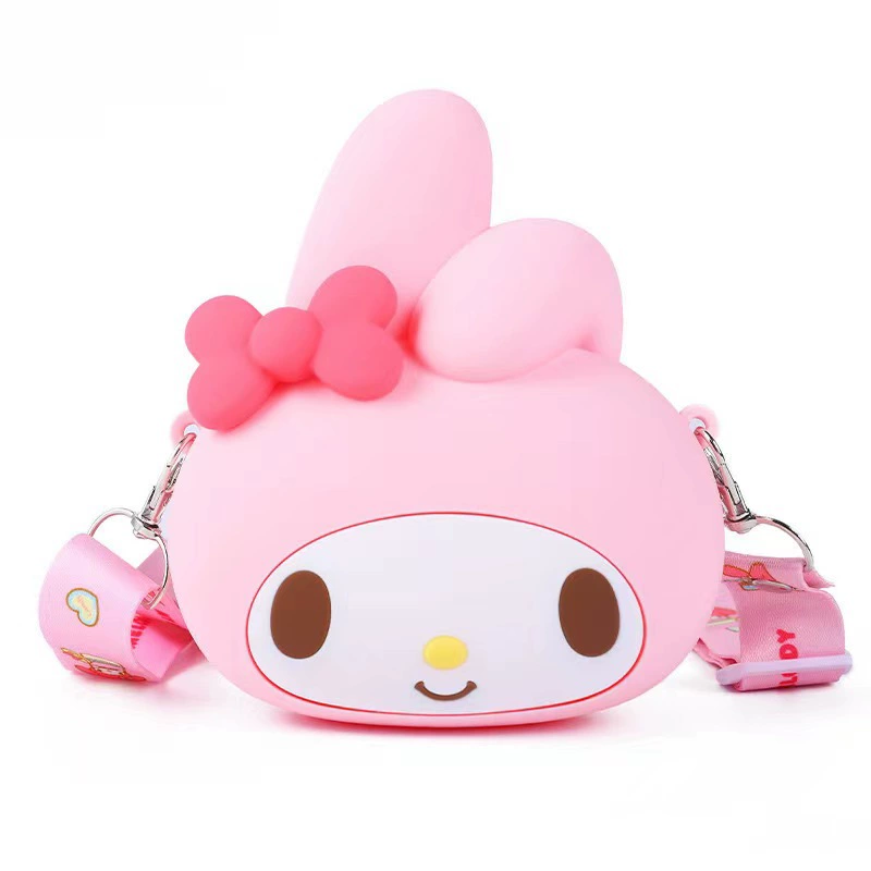 Children's bag, cartoon brand wallet, fashionable silicone shoulder bag