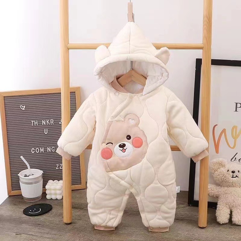 Ropa de bebé, ropa de invierno, ropa de una pieza para recién nacidos, ropa de salida para bebés para hombres y mujeres, mampara, ropa de abrazo, engrosamiento, otoño e invierno