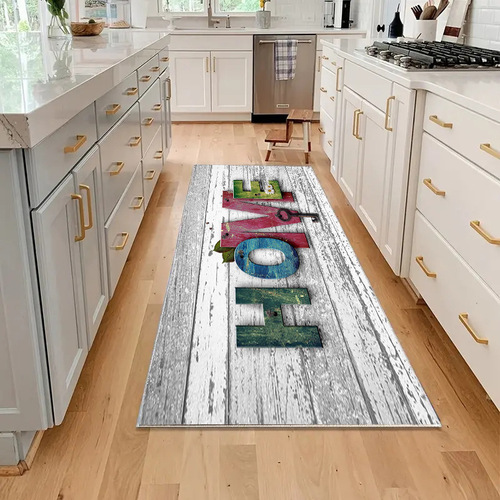 Cross-border new simple kitchen mat long water-absorbing and oil-absorbing foot mats home bathroom floor mats carpet entry door mats