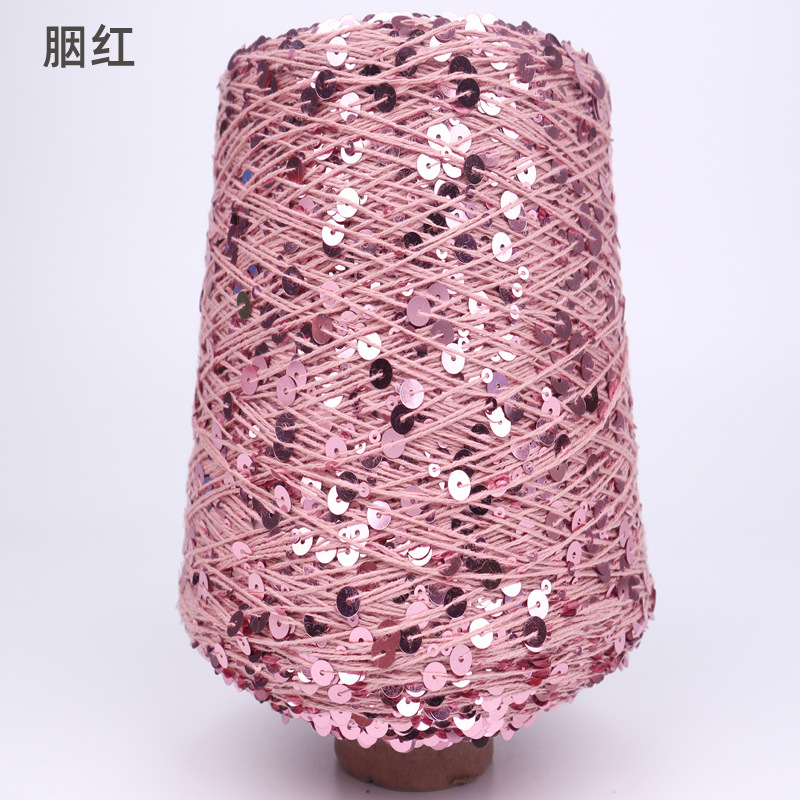 Silk Yue / mano DIY hilo de algodón multicolor brillante 3mm + 6mm sequilla 250 gramos de hilo de aguja de ganchillo