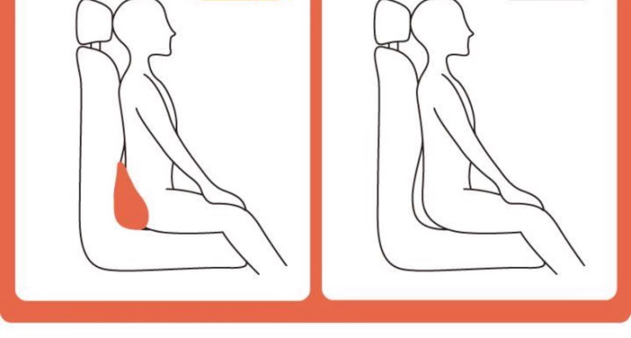 Car Lumbar Cushion Thin Small Lumbar Support Tailbone Car Pillow Waist Support Seat Support Memory Foam Headrest Neck Protector