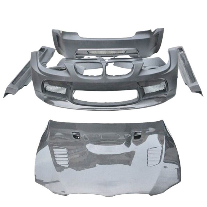 Suitable for BMW E92 E93 M3 modification wide-body V-style carbon fiber front lip, side skirts, and rear lip kit