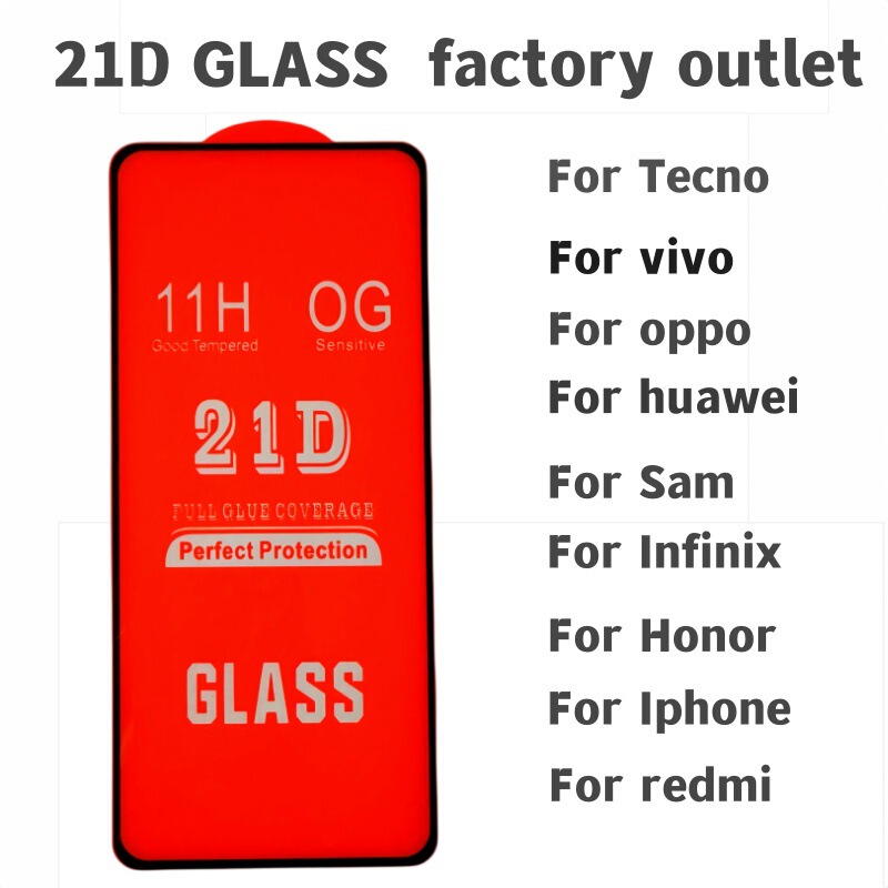 21d Tempered Glass Screen Protector HD Full Screen Covering Tempered Film for TECNO/INFINEX Series
