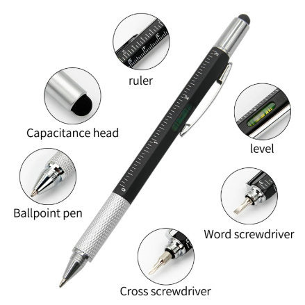Pen roscado práctico nivel de potencia destornillador bolígrafo destornillador de potencia múltiple pluma de nivel de potencia múltiple