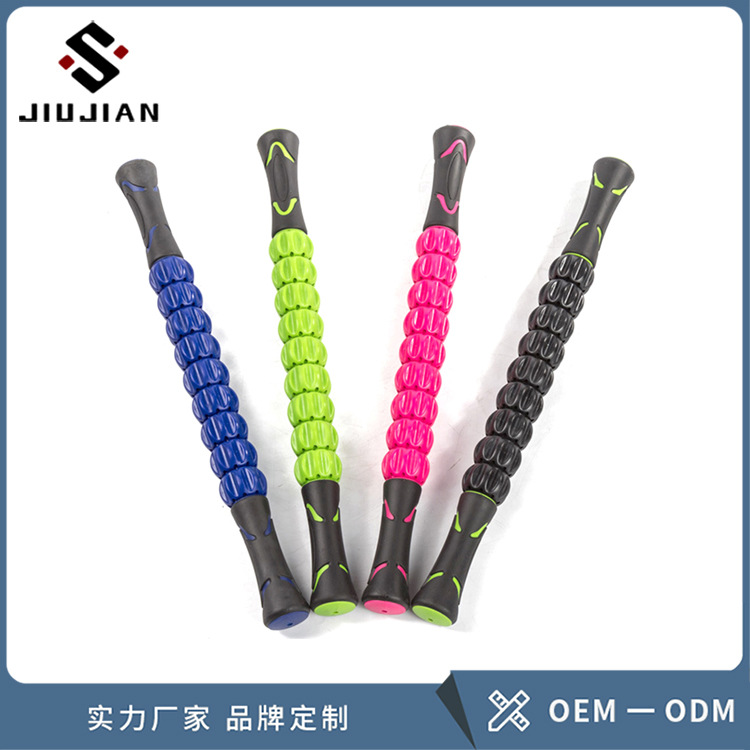 Muscle Massage Stick Yoga Fitness Deep Muscle Relaxation Acupoint Massage Fascia Stick Roller Massage Stick