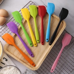 One-piece scraper kitchen baking tool small spatula cake cream spatula high-temperature resistant food-grade silicone scraper
