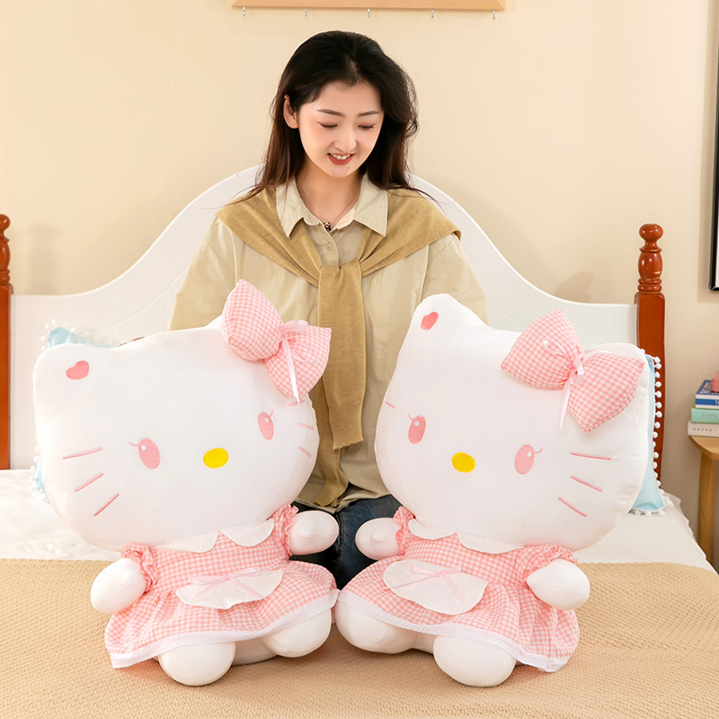新品kt猫ピンク系ぬいぐるみケイティ猫ぬいぐるみ猫サイズ抱き枕祝日プレゼント卸|undefined
