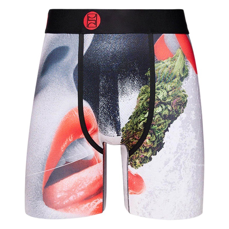 Boxeadores de secado rápido para hombres dibujos animados impresos ropa interior para hombres fitness ropa interior dinámica ropa interior alargada para hombres al por mayor