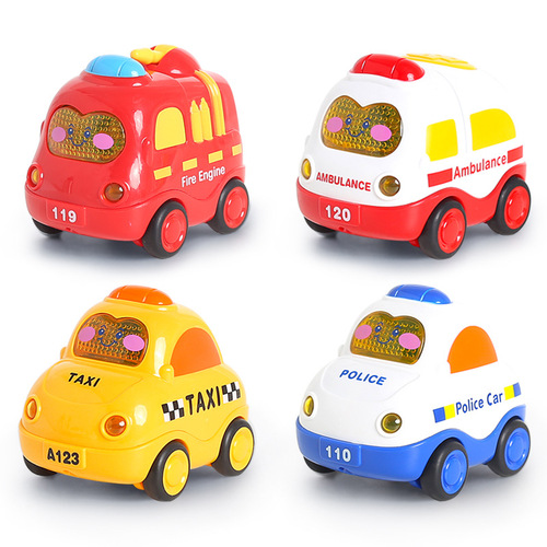 Infant baby toy car boy children sound and light inertia car pull-back car police car fire truck engineering vehicle