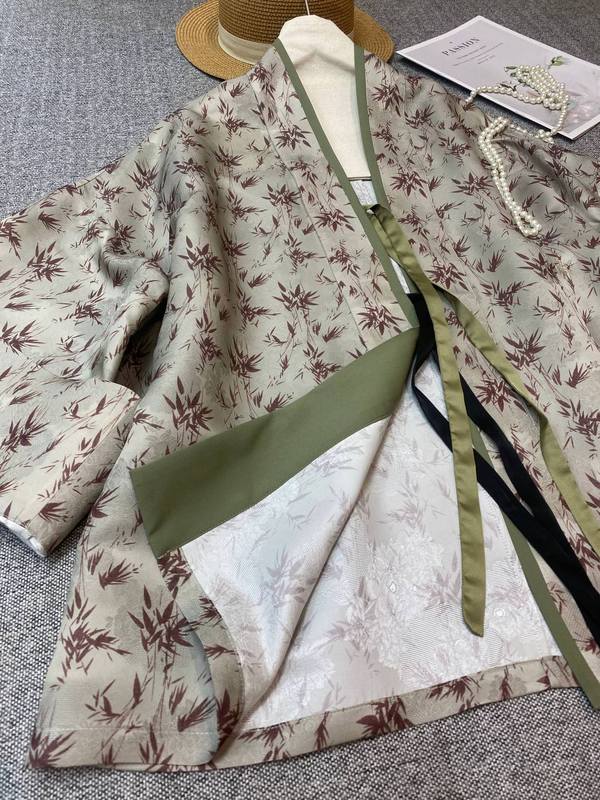 南油批发新款 北朝褶衣早秋外套上衣面料真丝香云纱 高级复古时尚|undefined