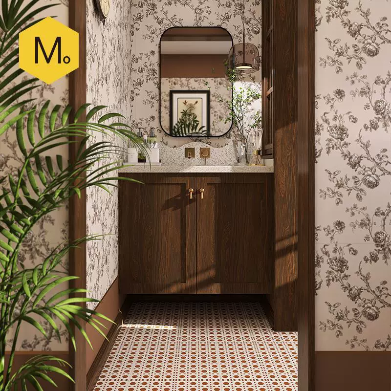 Плитка для ванной комнаты Foshan, французский кремовый цвет, мягкий свет розового цвета, мелкая плитка, микцемент, ретро-плитка для стен в туалет