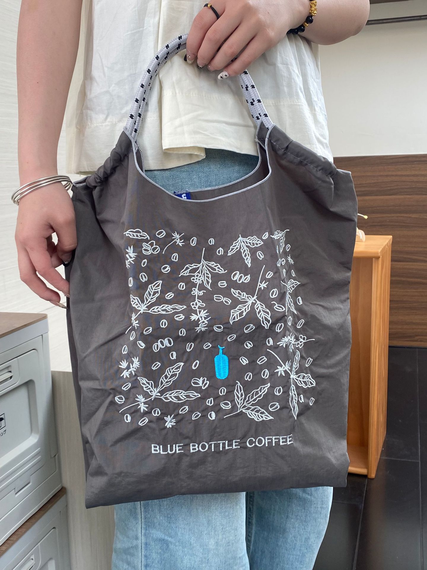 Gray blue bottle medium number