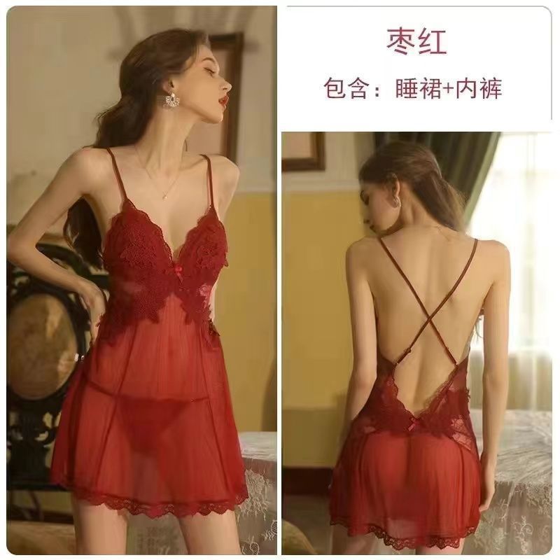 Red lace pijama, underwear