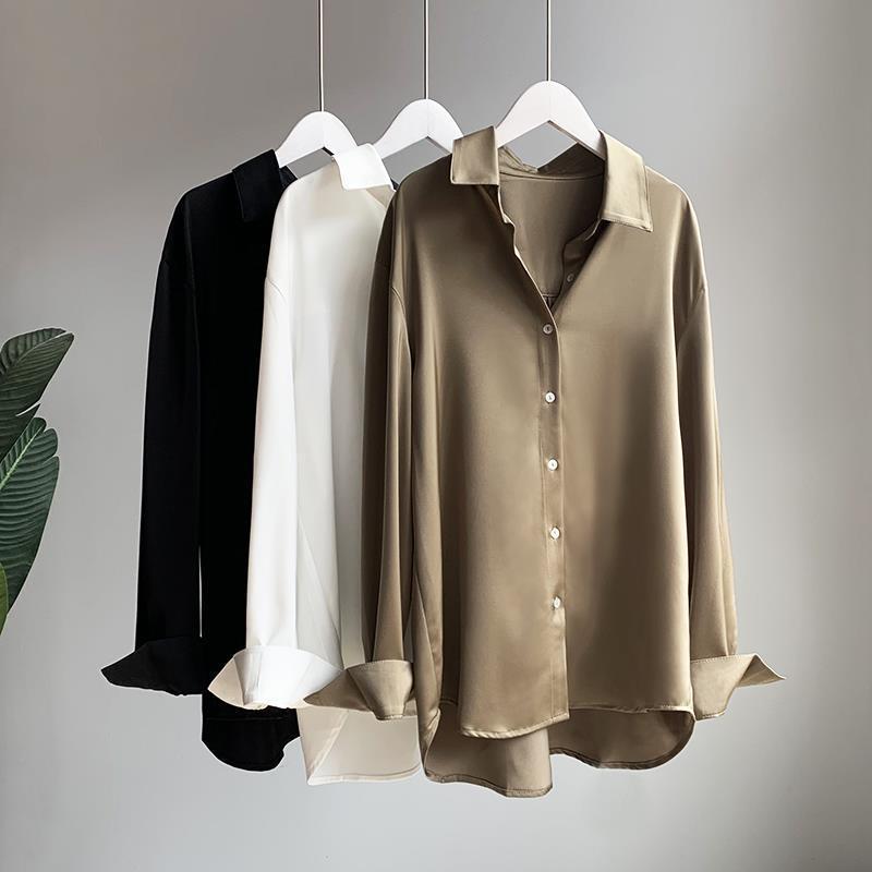 Abbigliamento donna Camicia drappeggiata donna primavera e autunno stile temperamento moda retrò 2024 nuova camicia donna maniche lunghe_voghion.com