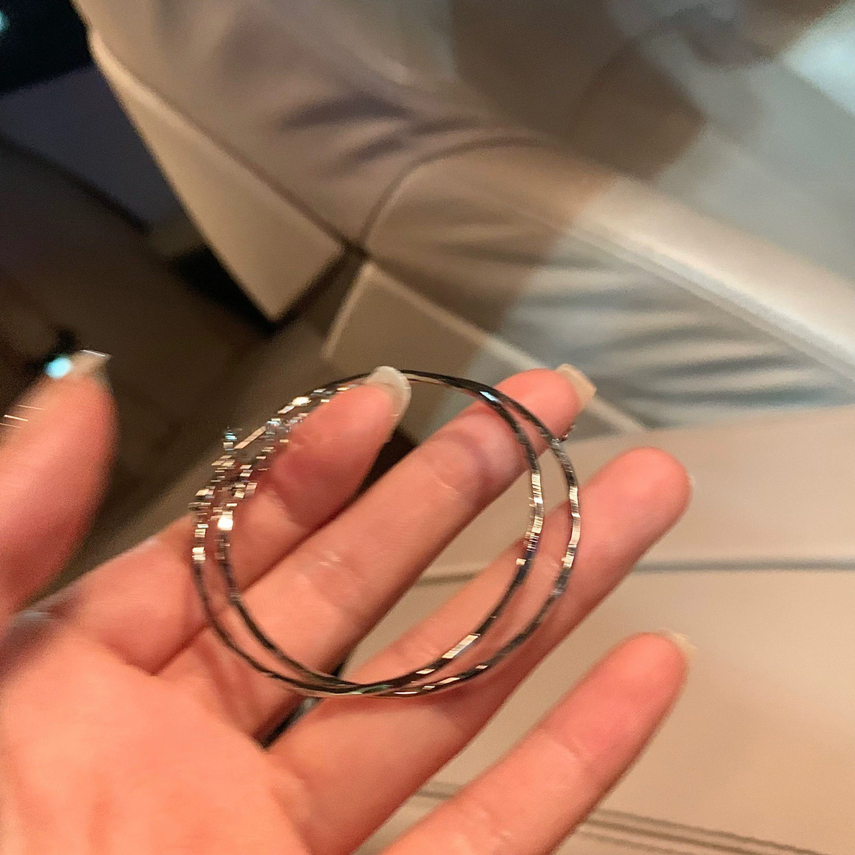Старинные серьги S925 серебряная игла — жемчужина, кольцо и геометрические стили, легкие 0.005 кг