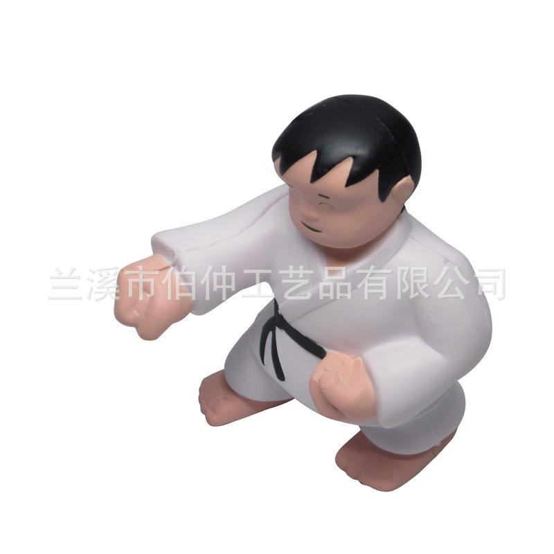 速卖通新款 PU跆拳道公仔pu发泡压力球模型印刷logo装饰用品