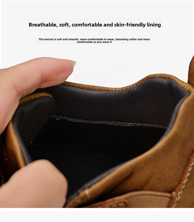 Casual Loafers For Men Handmade Leather Flat Slip-on Driving Shoes_voghion.com