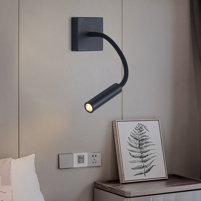 Directo de fábrica Nordic minimalista LED lámpara de pared de Lectura manguera ajustable lámpara de pared del hotel pasillo Lámpara de lectura de cabecera