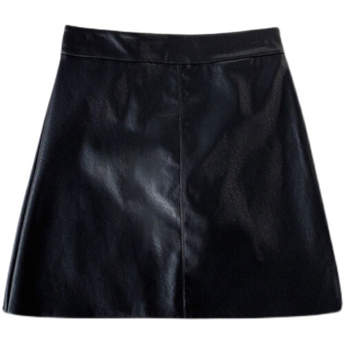  Skirt Mini Skirt High-Waist Women's Baguette Skirt PU New Short Skirt A-Line Skirt Spring Autumn Fall Winter