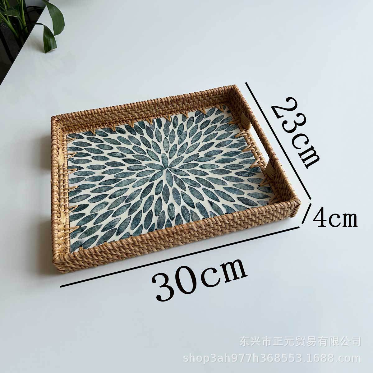 bandeja de conchas de caña, bandeja de conchas de bocadillos, bandeja de pan doméstica, bandeja de té, bandeja de té, mesa de té