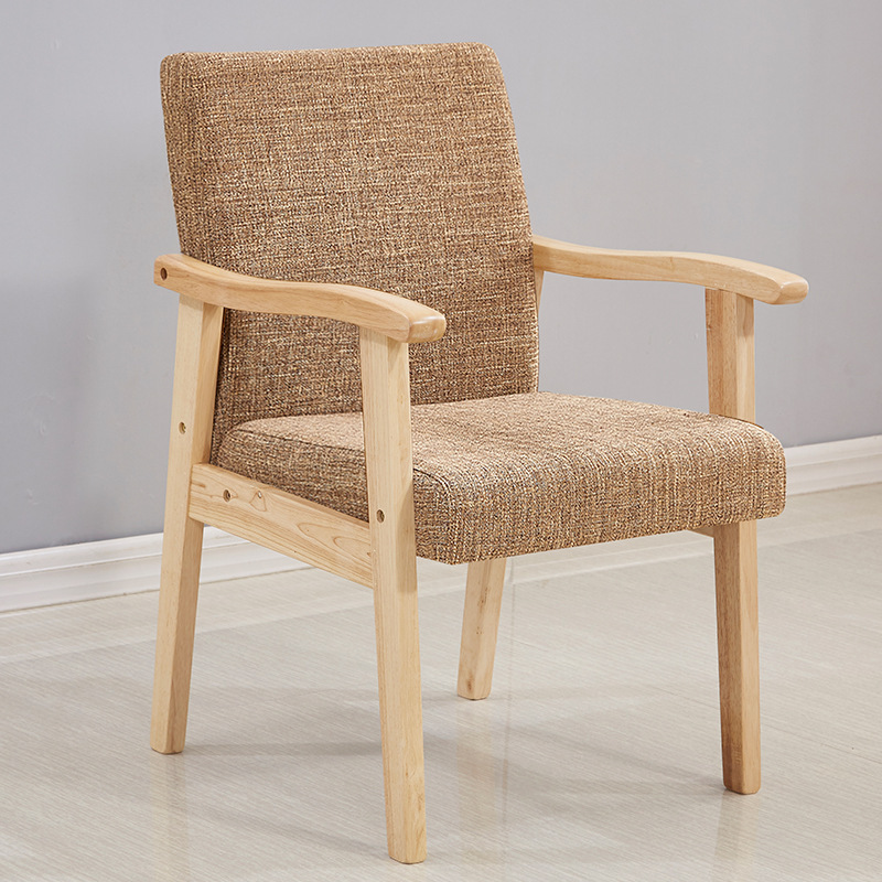 Madera maciza nórdica solo sofá silla respaldo balcón mesa de té silla casa ocio Oficina silla combinación traje