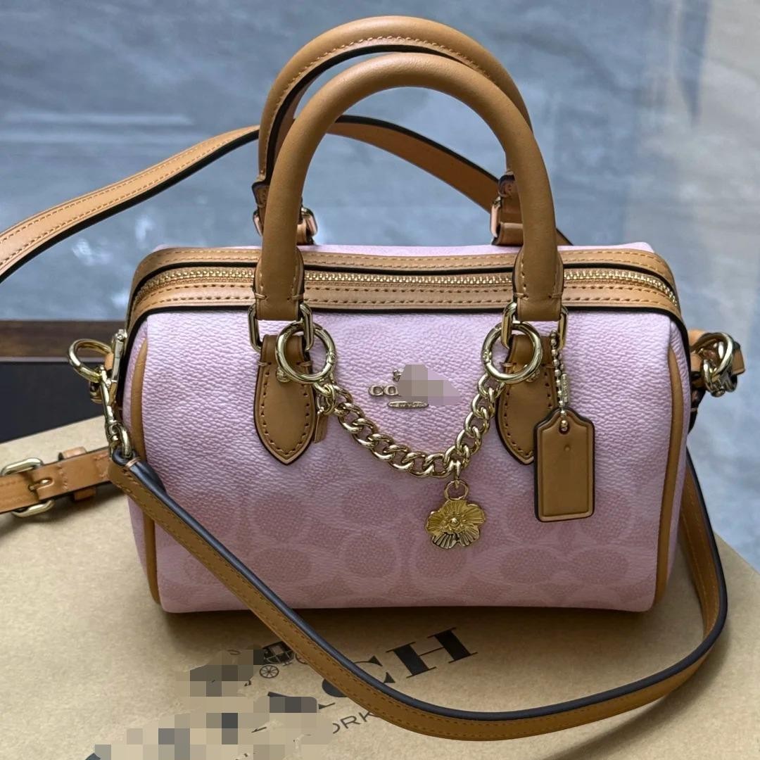 Mini Dəri Boston Çanta Rowan Klassik Monogram