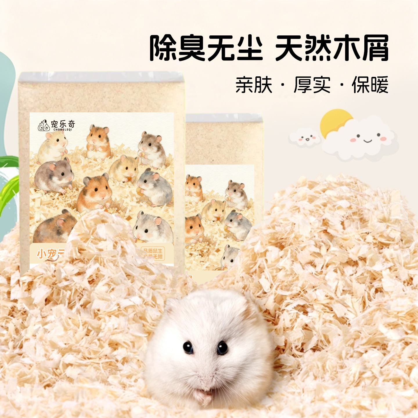 仓鼠木屑除臭无尘金丝熊兔子豚鼠猪除臭垫料垫沙仓鼠木屑除臭杀菌