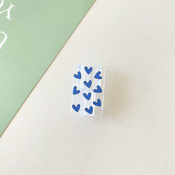 Apple 20w - multiple royal blue love hearts [black border] - 1 line set